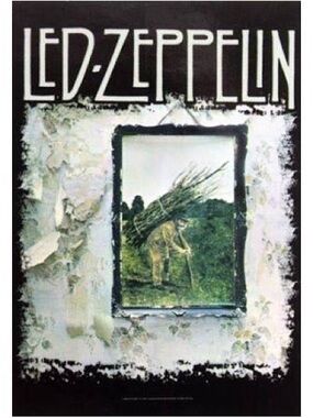 Textile poster flag features the artwork from Led Zeppelin’s fourth studio album